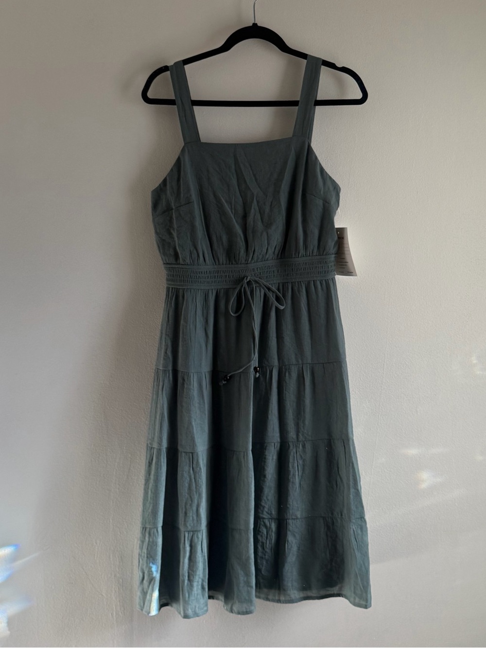 Sleeveless Sage Green Tiered Sundress